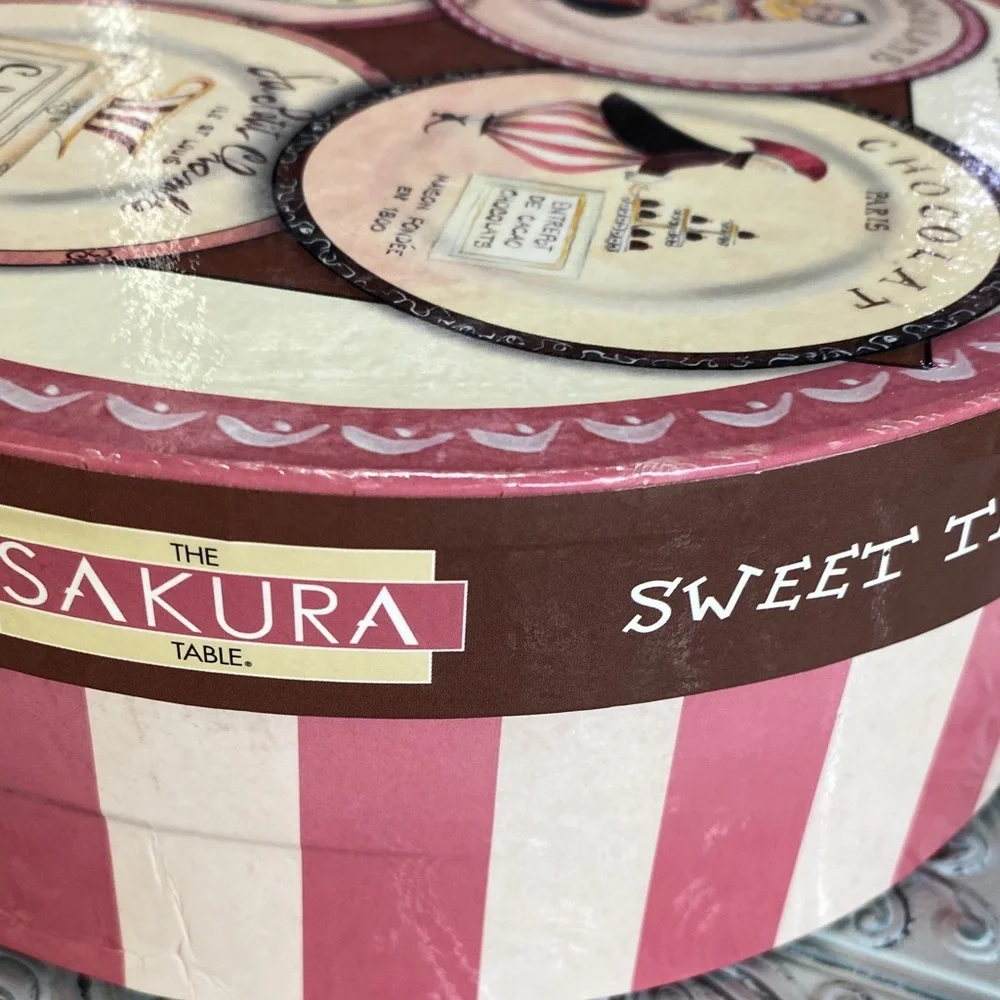 The Sakura Table Sweet Treats Parisian Decorative 9”Plates Set of 4